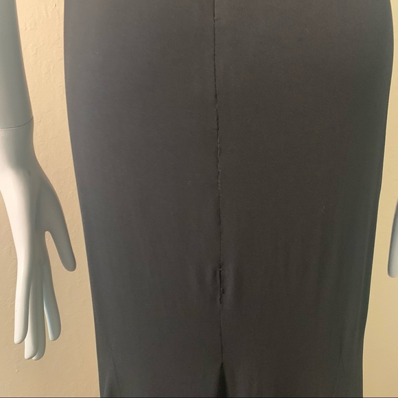 Vintage GUNNE SAX JESSICA MCCLINTOCK Maxi Dress Halter Jersey Black Formal - Picture 16 of 16